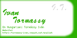 ivan tormassy business card