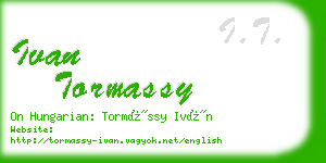 ivan tormassy business card